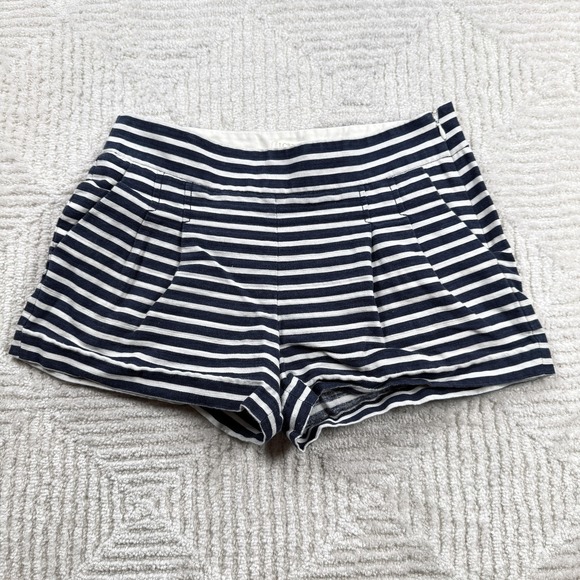 J.CREW Pants - J Crew Chino Shorts Womens 4 Stripe Cotton Linen Casual Summer Nautical Resort